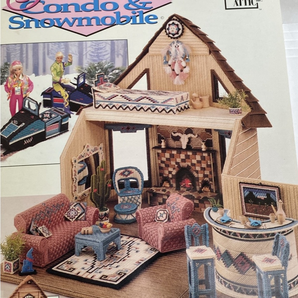Annie’s Attic Condo & Snowmobile needle craft pattern book